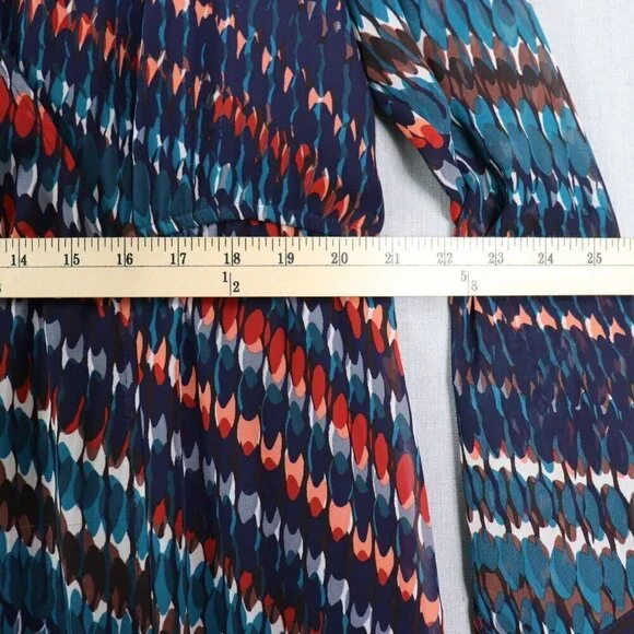 Cato Plus Size 22/24 Dress V-Neck Multicolor Formal Maxi Chevron Bead Detail - Picture 12 of 16